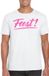 Bellatio Decorations Verkleed T-shirt voor heren - feest - wit - roze glitter - carnaval S