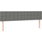 Tête de lit gris foncé 160x5x78/88 cm tissu