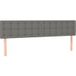 Tête de lit gris foncé 160x5x78/88 cm tissu