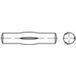 TOOLCRAFT 136471 Geleidepen met middenkerf (Ø x l) 6 mm x 30 mm Staal 100 stuk(s)