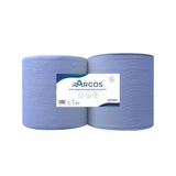ARGOS Blauwe rollen handdoeken - Gerecycleerde cellulose - Optimale absorptie - Contact met levensmiddelen - 195M - Gemaakt in Frankrijk