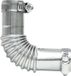 Chauffage d'appoint diesel Accessoires - Raccord coudé/tuyau - 24 mm - Avec collier - Pour tuyau d'air/d'échappement - Noir