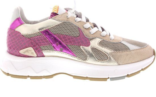 Floris van Bommel Sfw-10152 Daysi Sneakers - Leer - Dames - Goudkleurig - Maat 41