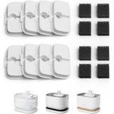 PETLIBRO Vervangende filters voor Dockstream Cat waterfontein PLWF005 PLWF115 PLWF105, 4 maanden set vervangende filters voor ultrastille huisdier waterfontein, wit, 8 stuks (1 set)