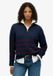 Superdry - Gebreide trui met halve rits - Dames - Katoen - Richest Navy Port Stripe