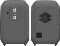 kwmobile autosleutel hoesje geschikt voor Suzuki 2-knops autosleutel Keyless Go hoes - TPU autosleutel behuizing - Beschermende auto sleutel case - Sleuteletui in donkergrijs