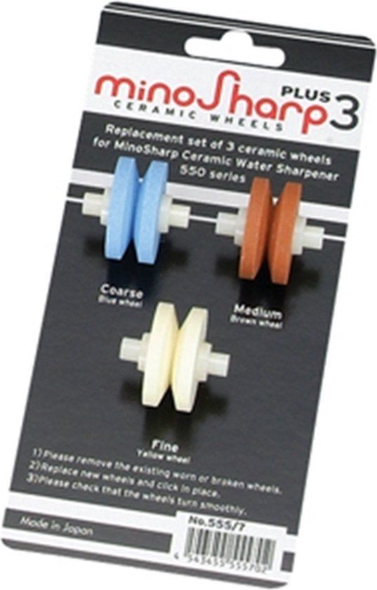 Minosharp Slijpwielset Plus 3 - 3-delig - Keramiek - Divers