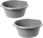 Hega hogar Hega Hoger Afwasteil - 2x - klein - 3L - rond - zilver - 25 x 11 cm