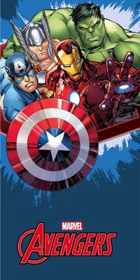 Marvel Avengers Strandlaken Blue - 70 x 140 cm - Katoen