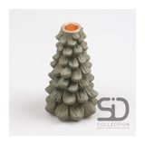 Season Inspired Decoration Kaarsenstandaard 11x11x19 olijfgroen