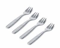 Alessi Oestervork Colombina Fish - FM23/36S4 - 4 Stuks - Zilver - RVS