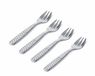 Alessi Oestervork Colombina Fish - FM23/36S4 - 4 Stuks - Zilver - RVS