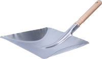 Buemag Vuilblik - verzinkt metaal/hout - 40 x 20 cm - zilver