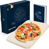 Blumtal Pizzasteen - Luxe Pizzasteen - Hittebestendig tot 900 °C - Pizzasteen voor oven en grill - Baksteen