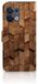 B2Ctelecom Étui style livre pour OPPO Reno8 Wooden Cubes