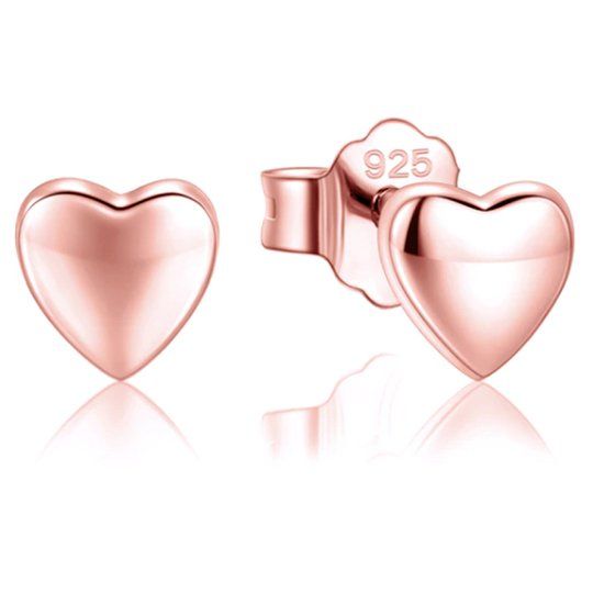 Cilla Jewels Lookinggoodtoday 925 Zilveren Dames Oorbellen Hart Rose Kleurig
