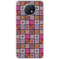 Xiaomi Redmi Note 9T 5G patchwork mandala bedrukt siliconen hoesje