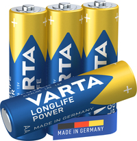 Varta Longlife Max Power AA Alkaline Batterijen - 4 stuks