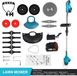 StarTech Accuwentilator – 21V elektrische grasmaaier – 1800 W, 3 messen, 1500 tpm, inclusief accu, grastrimmer voor de tuin