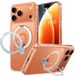 TORRAS UPro Ostand Spin Hoesje Geschikt voor Apple iPhone 17 Pro Max - Compatibel met MagSafe - 360° Draaibare Magnetische Standaard - Back Cover Kickstand Ring - Transparant