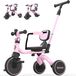 Tricycle 5-en-1 pour tout-petits avec barre de poussée