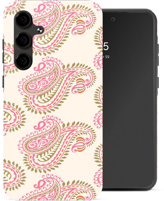 Selencia Hoesje - Geschikt voor Samsung Galaxy S24 FE - Backcover - Paisley Blush