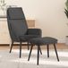 Fauteuil de relaxation Maison Exclusive avec repose-pieds, gris foncé, rembourré