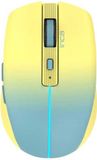 Inca IWM-511RS muis Kantoor Rechtshandig RF Wireless + Bluetooth + USB Type-C Optisch 1600 DPI Blauw;Geel