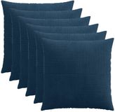vidaXL Kussensloop 6 stuks ALMELO Marineblauw 70 x 70 cm corduroy