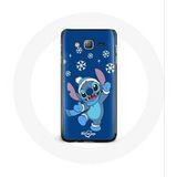 Maniacase Hoesje voor Samsung Galaxy J7 Stitch sneeuw kerst blauw