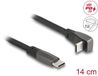 Delock USB 2.0 Flat Ribbon Cable USB Type-C™ male to USB Type-C™ male angled PD 3.0 60 W 14 cm black