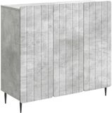 vidaXL Dressoir Betongrijs 89 x 34,5 x 82 cm Bewerkt hout