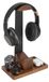 Support casque en noyer avec support manette