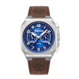 Timberland Northbrdige 45mm Analoog herenhorloge Groene wijzerplaat & Bruine lederen band