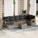 Maison Exclusive - Ensemble de meubles de jardin 8 pièces avec canapé et coussins, gris, en polyrotin