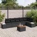 Stade toulousain Maison Exclusive Tuinset met 7 delen, zwarte polyrotan loungeset