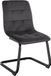 CLP Vermont Chaise de salle à manger - Sans accoudoir - Velours - Velours - Métal/noir