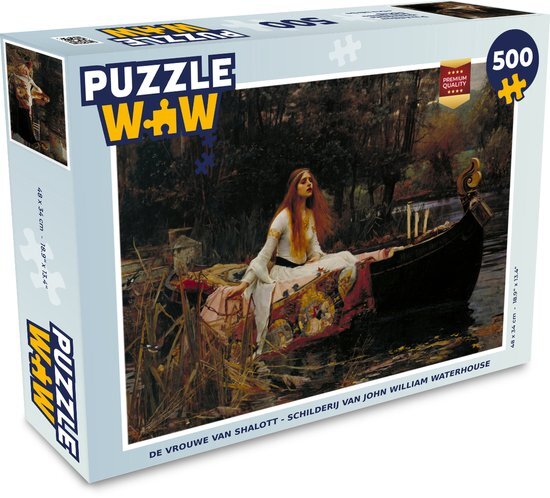 MuchoWow Puzzel De vrouwe van Shalott - schilderij van John William Waterhouse - Legpuzzel - Puzzel 500 stukjes