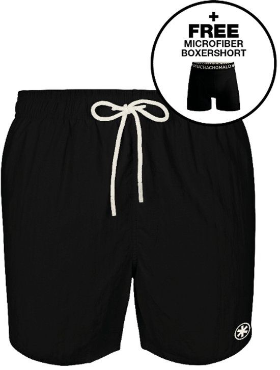 Muchachomalo Jongens Zwembroek + Boxershort - Maat 122/128 - Zwart