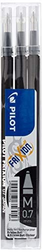Pilot Frixion balpen navulpatronen BLS-FR7 (3-pack - 9 navulpatronen) - Zwart
