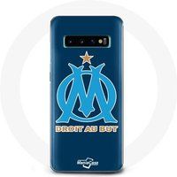 Maniacase Hoesjes voor Samsung Galaxy S10 Plus Olympique de Marseille OM blauw logo