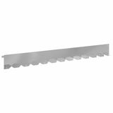 vidaXL Bordure de pelouse 10 pcs 102 x 10 x 4 cm acier argenté
