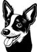 Woonfusion Muurdecoratie - Rat Terrier - 30x40cm - Zwart