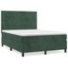 vidaXL Boxspringbed met matras, donkergroen, 200x200 cm, fluweel