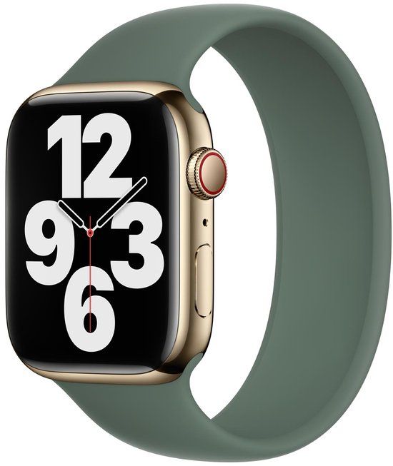 Apple Siliconen solobandje voor de Apple Watch | 38/40/41/42 mm - Maat 9 - Eucalyptus