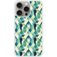 Toucan Verstevigd hoesje met sublimatie bedrukking, compatibel met Apple iPhone 15 Toucan losange