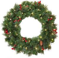 National Tree Company Everyday kunstkerstkrans met verlichting 60 cm