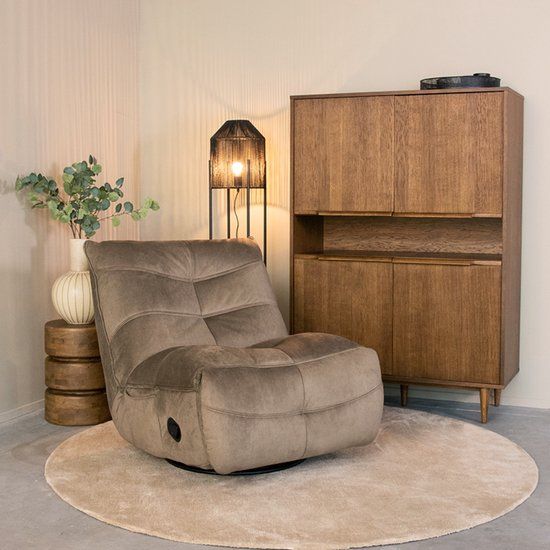 LABEL51 Take It Easy Fauteuil - Bruin - Velvet