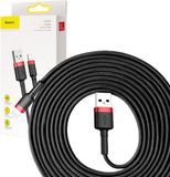 Baseus - Universele USB naar Lightning kabel - 3 Meter - Zwart/Rood