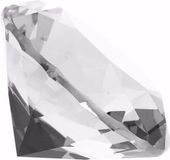 Transparent faux diamonds 6 cm glass - decoration or as pirate treasure